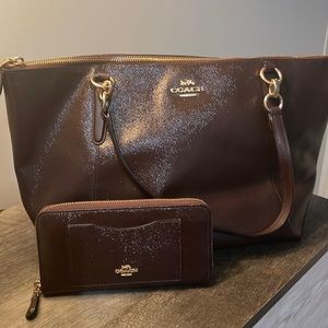 Coach tote and wallet